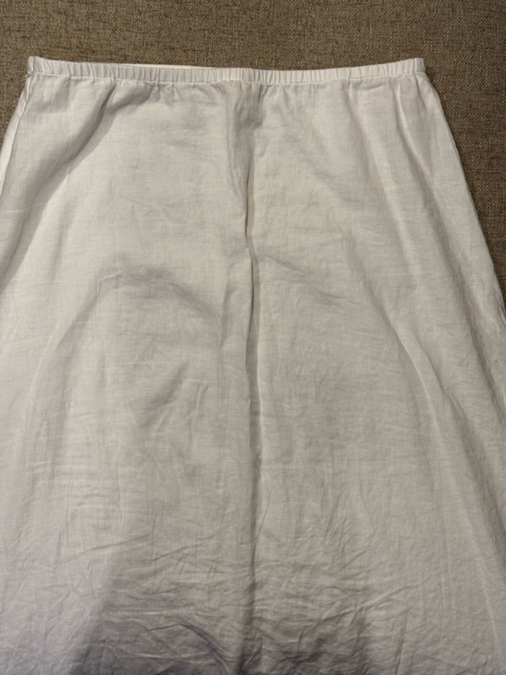Eileen Fisher - White - 100% Organic Linen - Midi Skirt A Line - size Large / XL - Picture 3 of 12